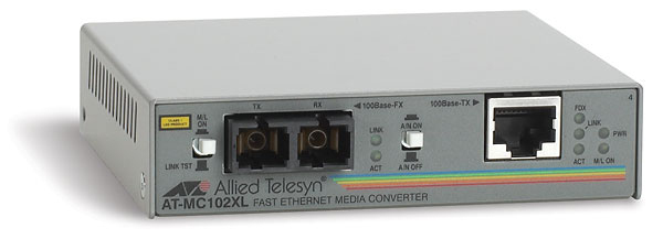 Allied Telesis AT-MC102XL netwerk media converter 100 Mbit/s (AT-MC102XL) thumbnail