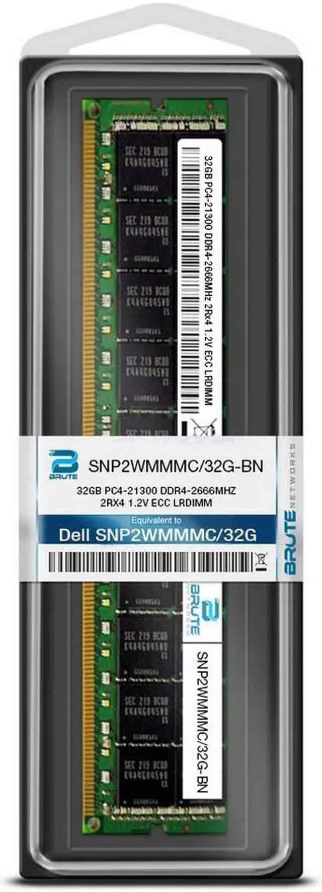 DELL 32GB (1*32GB) 2RX4 PC4-21300V-L DDR4-2666MHZ LRDIMM (SNP2WMMMC/32G) thumbnail