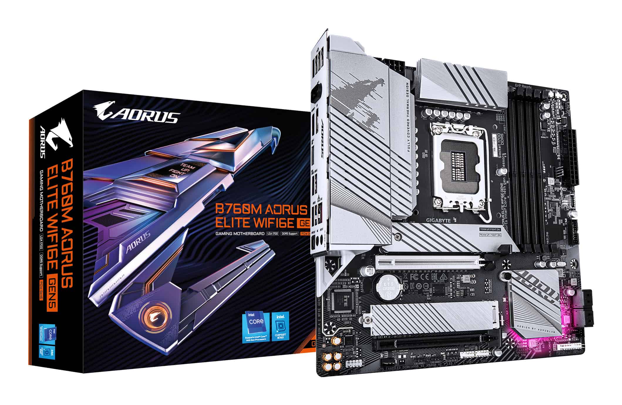 GIGABYTE B760M AORUS ELITE WIFI6E GEN5 Intel B760 LGA 1700 micro ATX (B760M A E WF6E GEN5) thumbnail