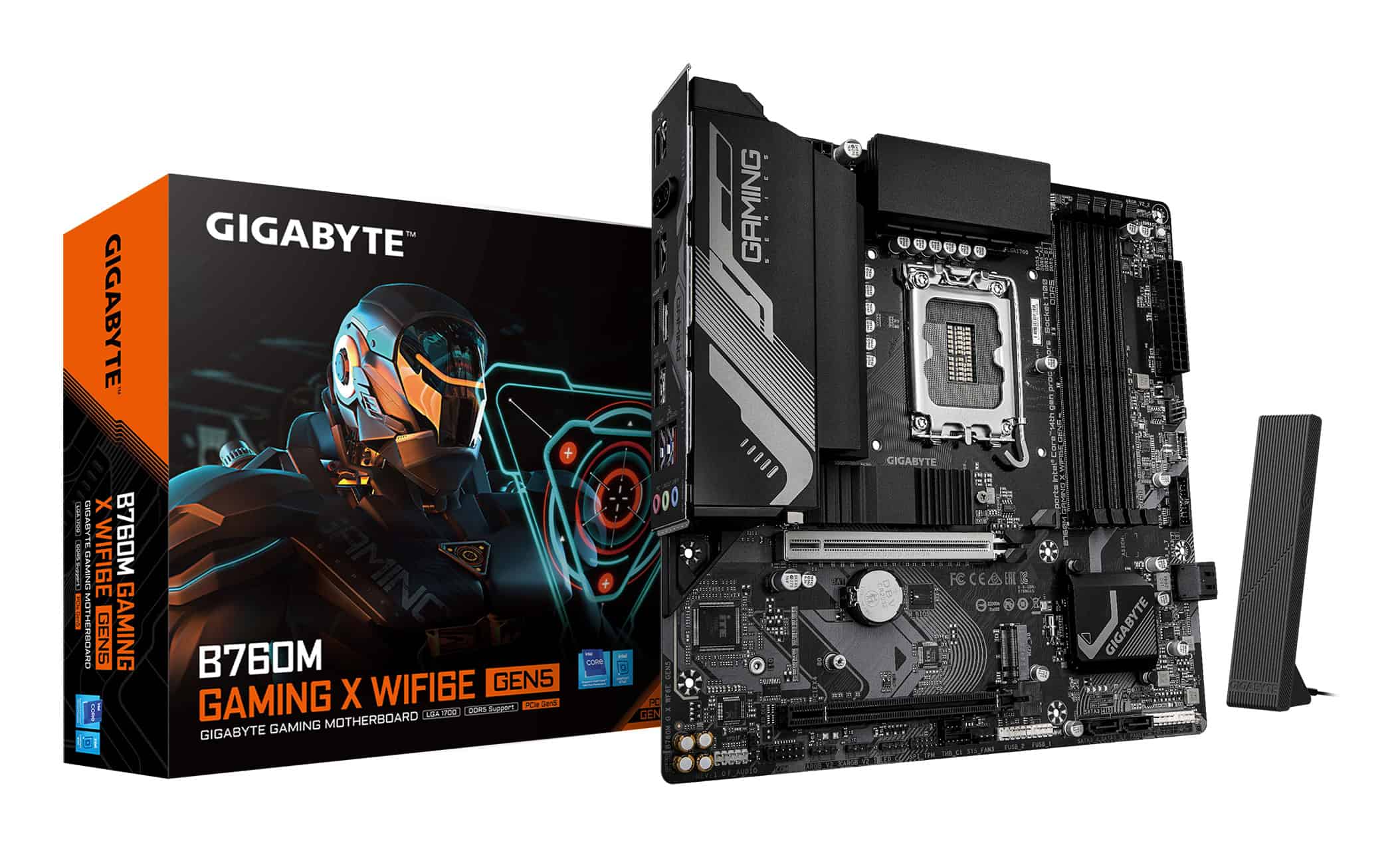 GIGABYTE B760M GAMING X WIFI6E GEN5 Intel B760 LGA 1700 micro ATX (B760M G X WF6E GEN5) thumbnail