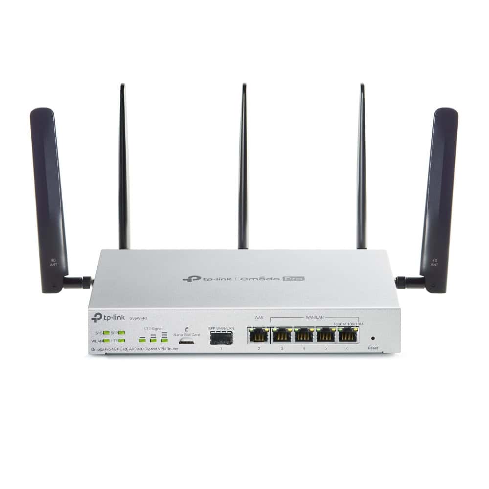 TP-Link Omada Pro G36W-4G draadloze router Gigabit Ethernet Dual-band (2.4 GHz / 5 GHz) Wit (G36W-4G(EU)) thumbnail