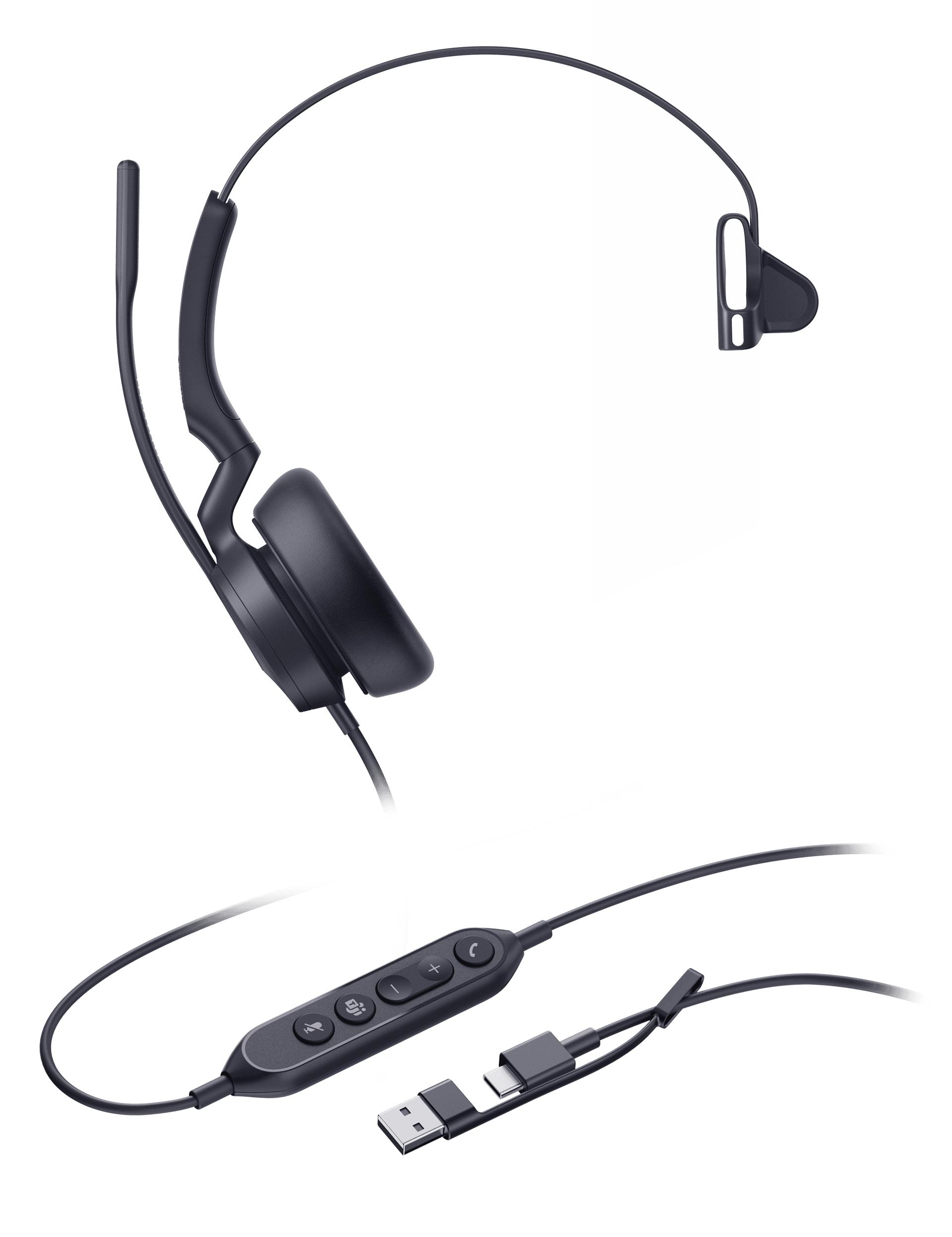 Yealink UH46 Mono Teams USB-C/A (UH46 MONO TEAMS USB-C/A) (UH46 MONO TEAMS USB-C/A) thumbnail