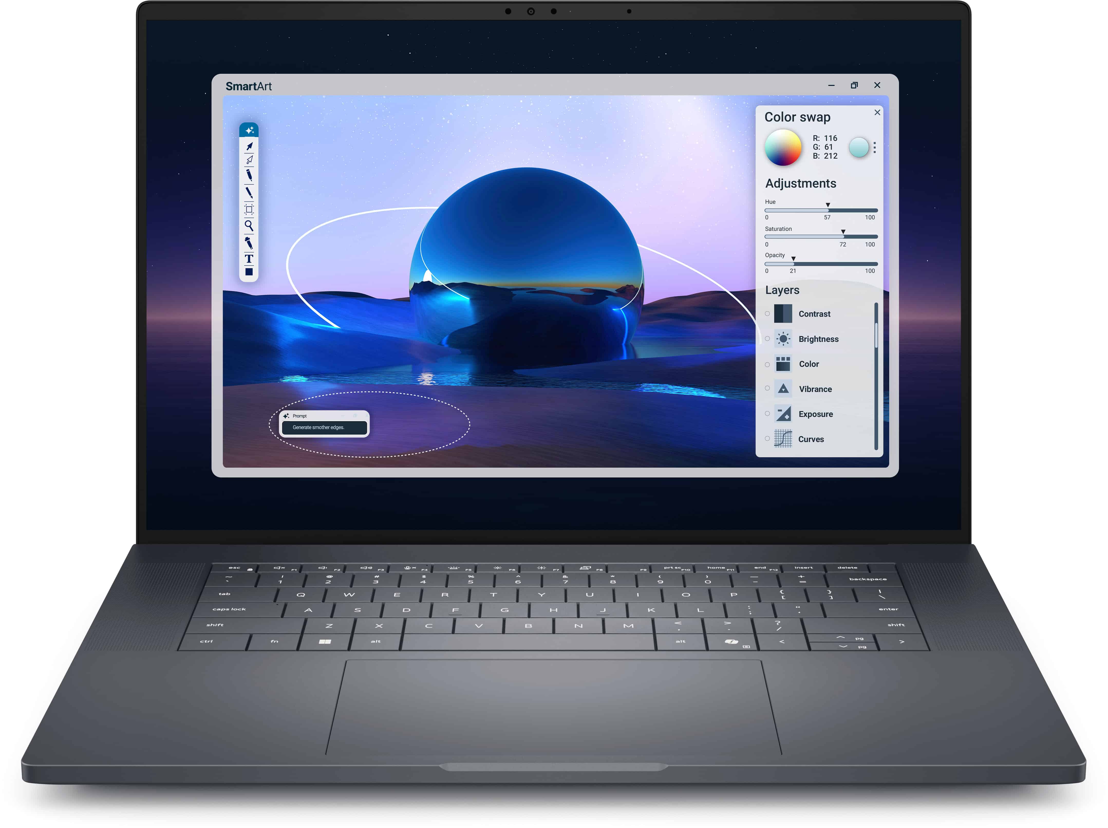 DELL Pro Max MA16250 Intel Core Ultra 7 265H Mobiel werkstation 40,6 cm (16) Full HD+ 32 GB LPDDR5x-SDRAM 1 TB SSD Wi-Fi 7 (802.11be) Windows 11 Pro Engels Zwart (16HVD) thumbnail