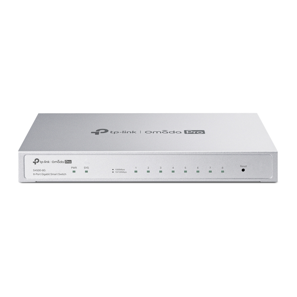TP-Link Omada Pro S4500-8G netwerk-switch Managed L2/L2+ Gigabit Ethernet (10/100/1000) Grijs (S4500-8G(UN)) thumbnail