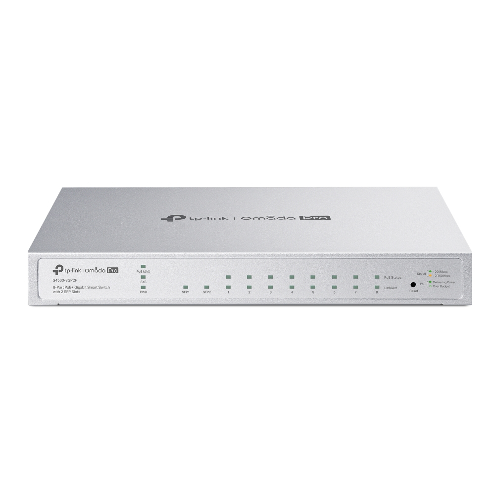 TP-Link Omada Pro S4500-8GP2F netwerk-switch Managed L2/L2+ Gigabit Ethernet (10/100/1000) Power over Ethernet (PoE) Grijs (S4500-8GP2F(UN)) thumbnail