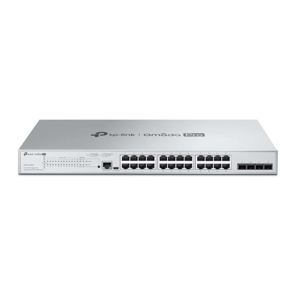 TP-Link Omada Pro S5500-24GP4F netwerk-switch Managed L2/L2+ Gigabit Ethernet (10/100/1000) Power over Ethernet (PoE) Grijs (S5500-24GP4F(UN)) thumbnail TP-Link Omada Pro S5500-24GP4F netwerk-switch Managed L2/L2+ Gigabit Ethernet (10/100/1000) Power over Ethernet (PoE) Grijs (S5500-24GP4F(UN)) thumbnail