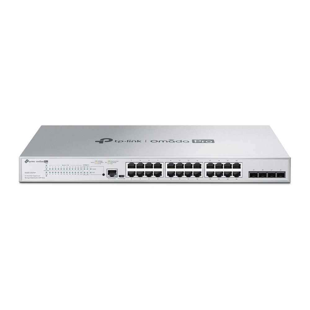 TP-Link Omada Pro S5500-24GP4F netwerk-switch Managed L2/L2+ Gigabit Ethernet (10/100/1000) Power over Ethernet (PoE) Grijs (S5500-24GP4F(UN)) thumbnail