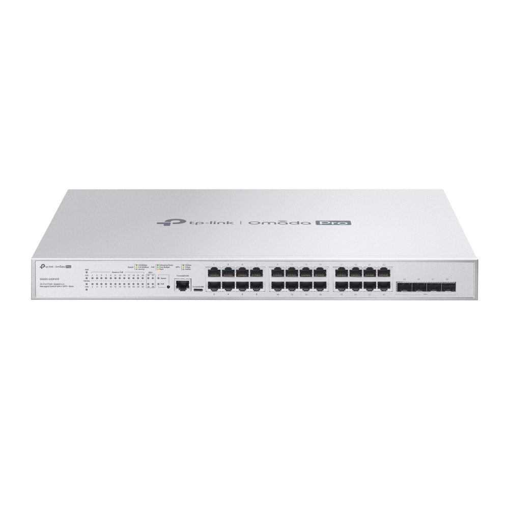 TP-Link Omada Pro S5500-24GP4XF netwerk-switch Managed L2/L2+ Gigabit Ethernet (10/100/1000) Power over Ethernet (PoE) Grijs (S5500-24GP4XF(UN)) thumbnail