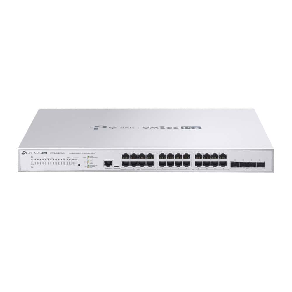 TP-Link Omada Pro S5500-24MPP4XF netwerk-switch Managed L2/L2+ Gigabit Ethernet (10/100/1000) Power over Ethernet (PoE) Grijs (S5500-24MPP4XF(UN)) thumbnail