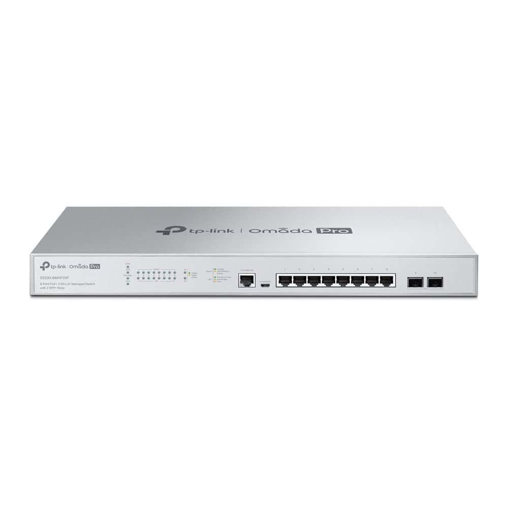 TP-Link Omada Pro S5500-8MHP2XF netwerk-switch Managed L2/L2+ Gigabit Ethernet (10/100/1000) Power over Ethernet (PoE) Grijs (S5500-8MHP2XF(UN)) thumbnail