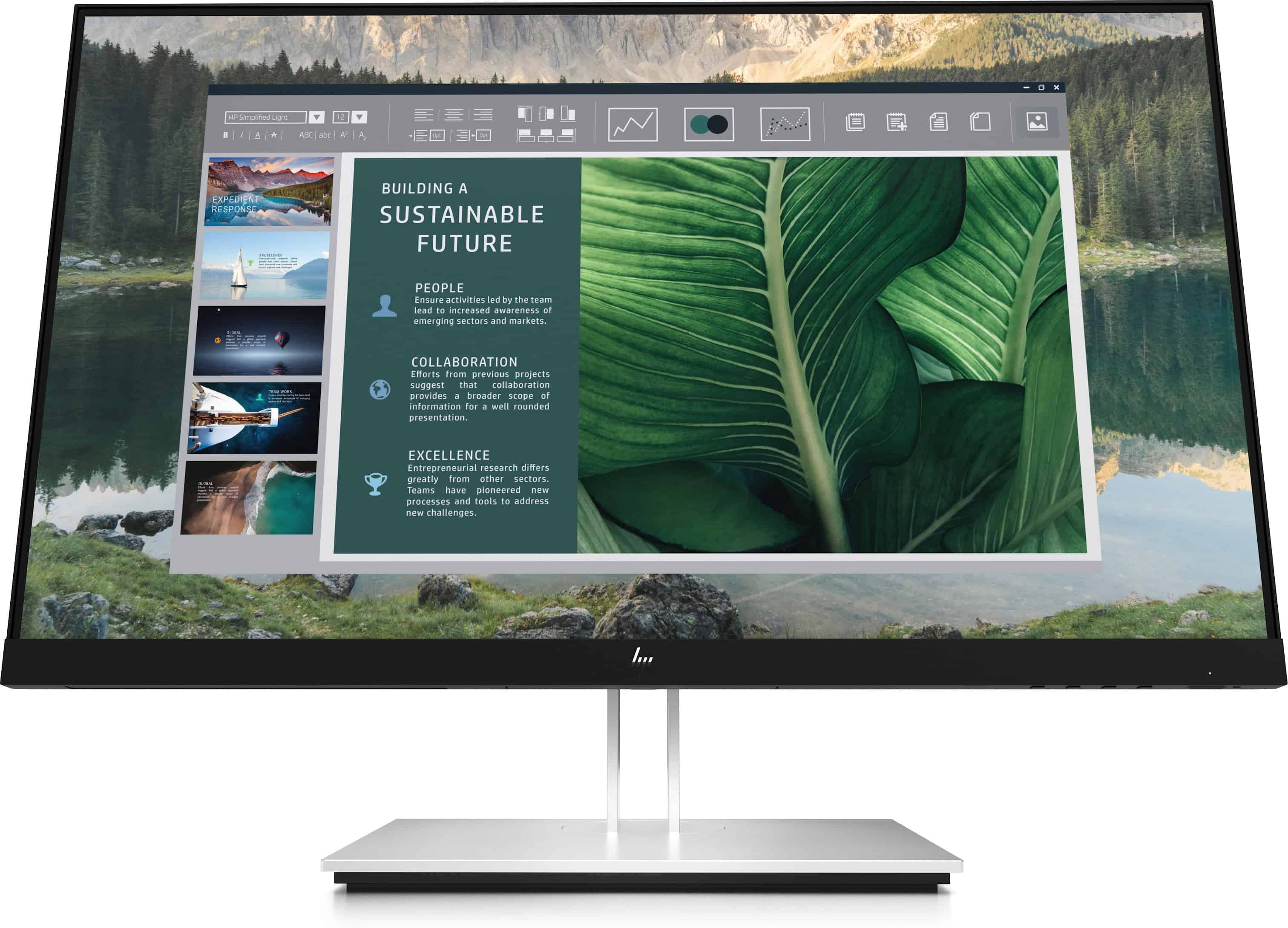 HP E24u G4 computer monitor 60,5 cm (23.8) 1920 x 1080 Pixels Full HD LCD Zwart, Zilver (189T0AA#ABB) thumbnail