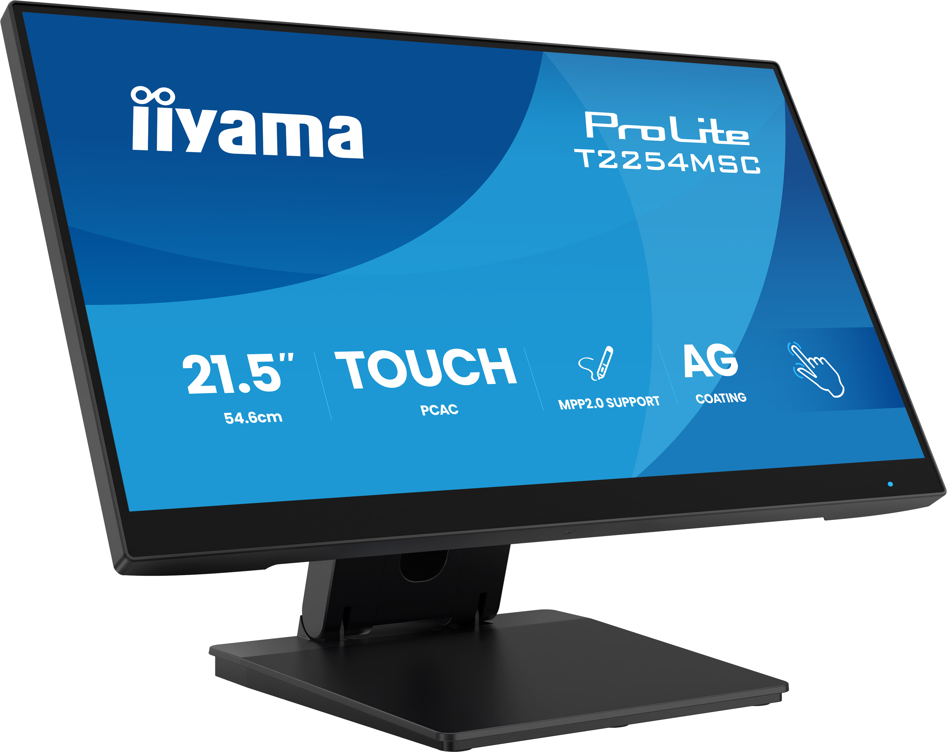 iiyama T2254MSC-B2AG computer monitor 54,6 cm (21.5") 1920 x 1080 Pixels Full HD LED Touchscreen Zwart (T2254MSC-B2AG) thumbnail