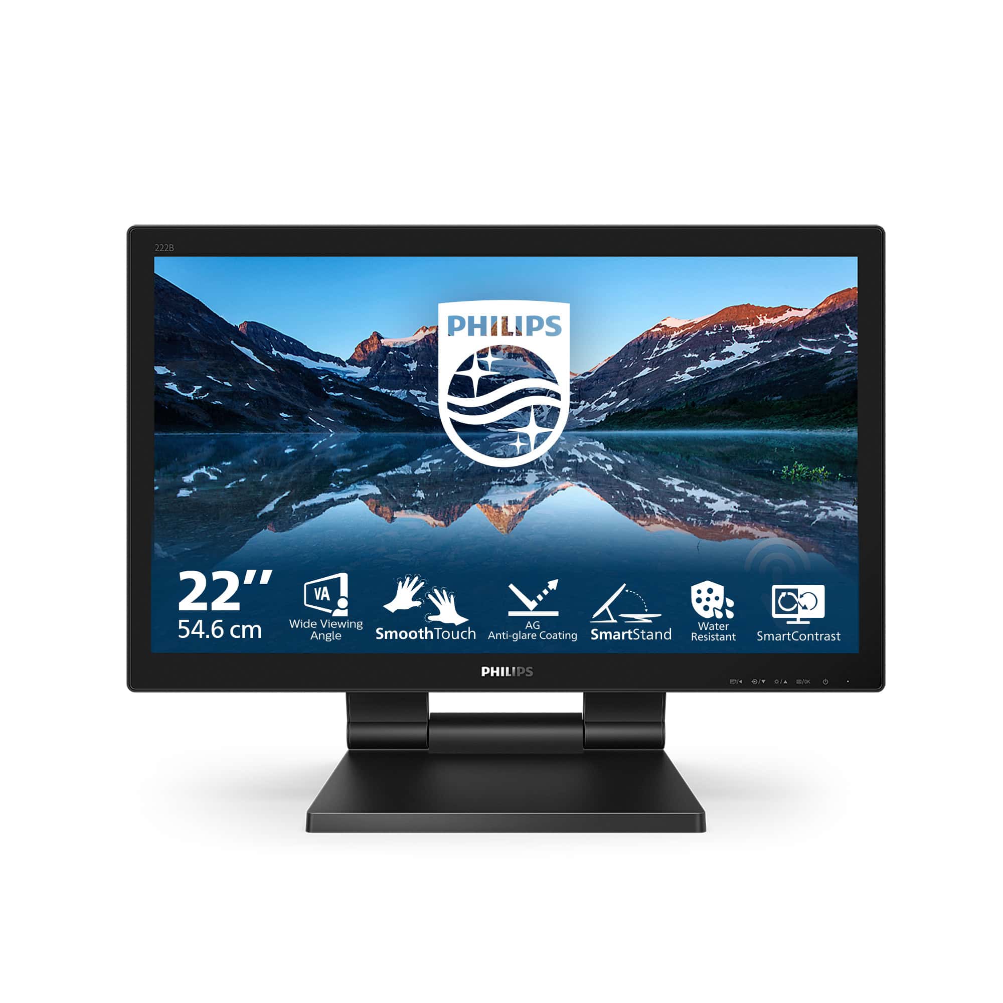 Philips B Line 222B9TA/00 computer monitor 54,6 cm (21.5") 1920 x 1080 Pixels Full HD LCD Touchscreen Tafelblad Zwart (222B9TA/00) thumbnail