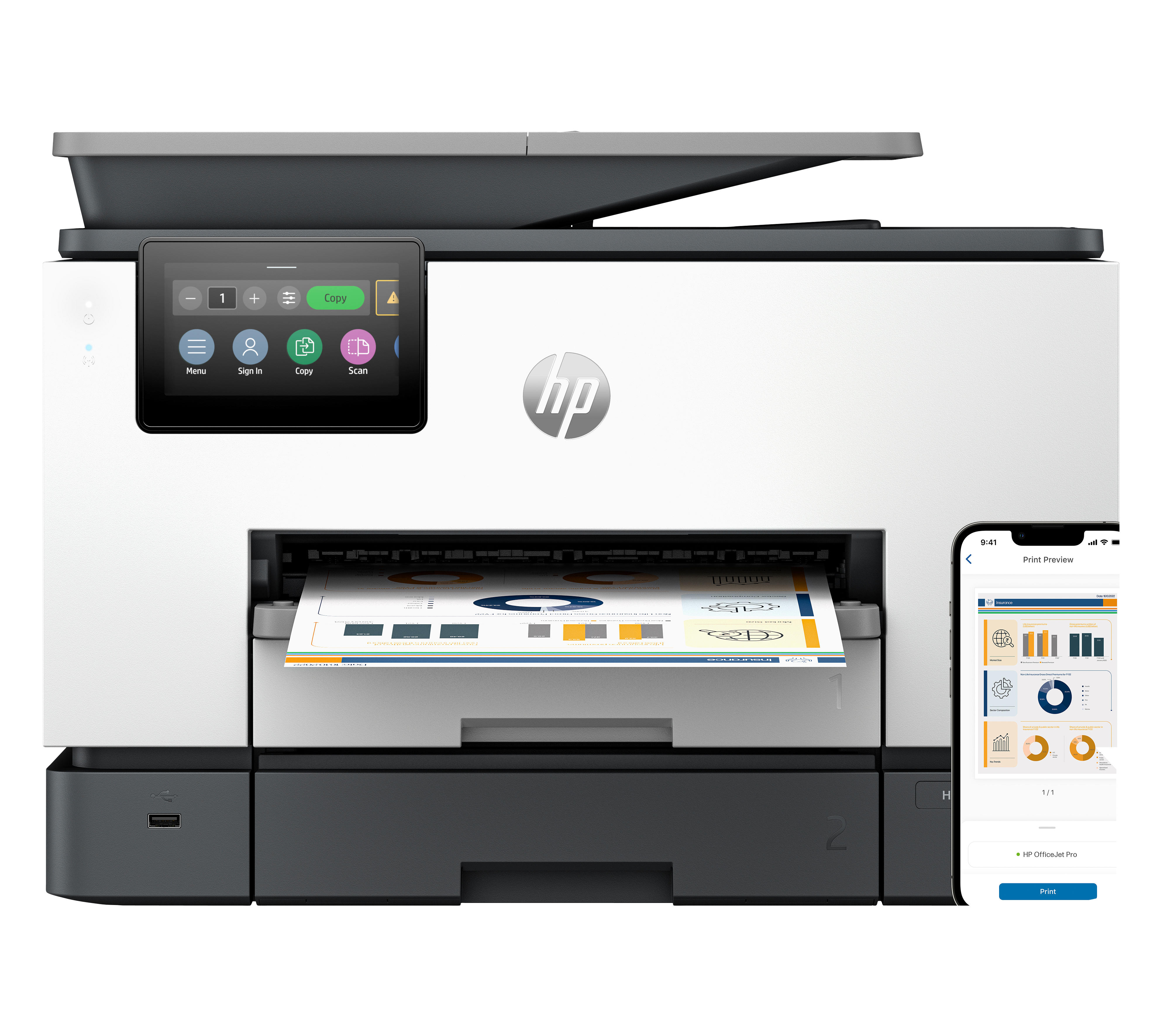 HP OfficeJet Pro 9130b Draadloos All-in-One Kleur Printer, Dubbelzijdig printen; Kopieerapparaat, Scanner (4U561B) thumbnail HP OfficeJet Pro 9130b Draadloos All-in-One Kleur Printer, Dubbelzijdig printen; Kopieerapparaat, Scanner (4U561B) thumbnail