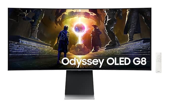 Samsung LS34DG850SUXDU computer monitor 86,4 cm (34) 3440 x 1440 Pixels OLED Zilver (LS34DG850SUXDU) thumbnail