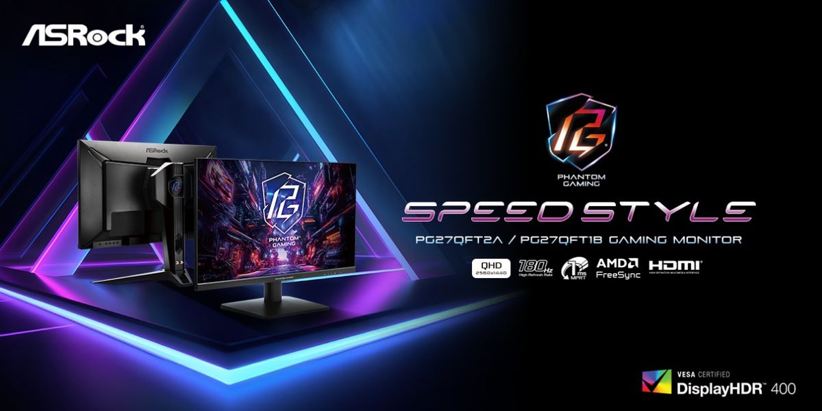 ASRock Phantom Gaming PG27QFT1B 27 2560 x 1440 (2K) HDMI DisplayPort 180Hz (PG27QFT1B) thumbnail