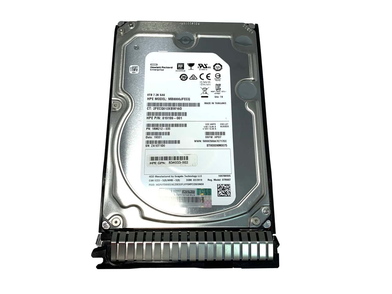 HP 8TB 12G SAS 7.2K LFF 512e (819201-S21-RFB) thumbnail