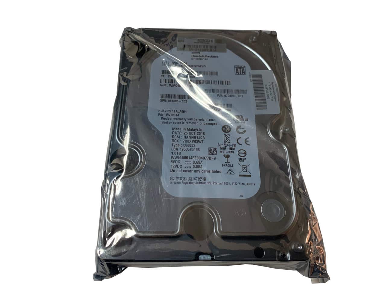 HP 1 TB 6G SATA 7,2K (659337-B21-RFB) thumbnail