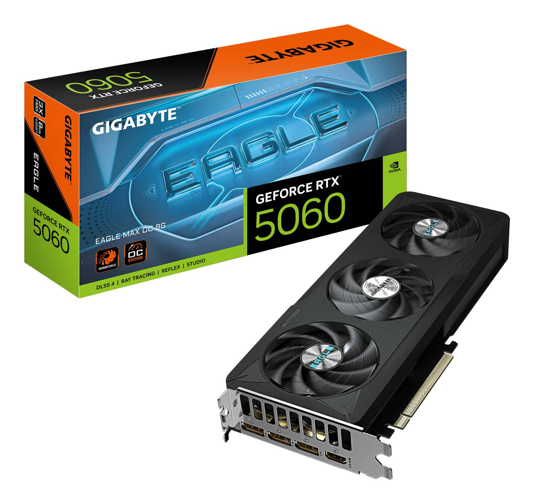 GIGABYTE GeForce RTX 5060 EAGLE MAX OC 8G NVIDIA 8 GB GDDR7 (N5060EAGLEMAXOC8GD) thumbnail
