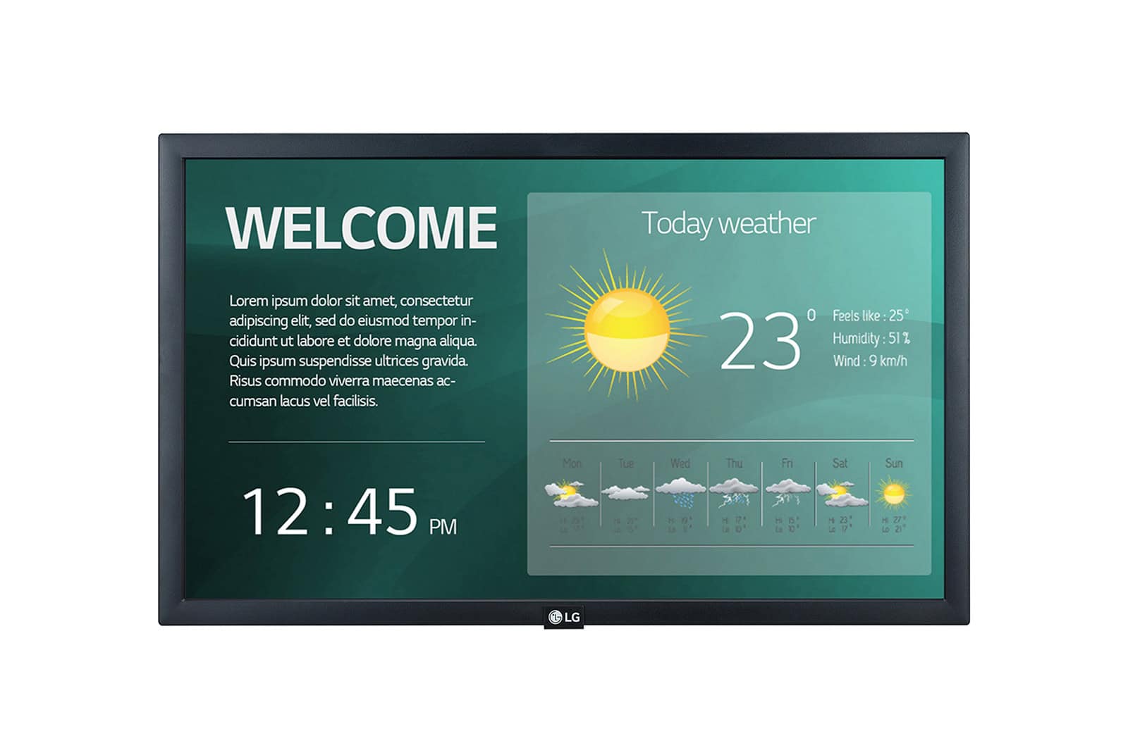 LG 22SM3G-B beeldkrant Digitale signage flatscreen 54,6 cm (21.5") IPS Wifi 250 cd/m² Full HD Zwart Type processor 16/7 (22SM3G-B) thumbnail