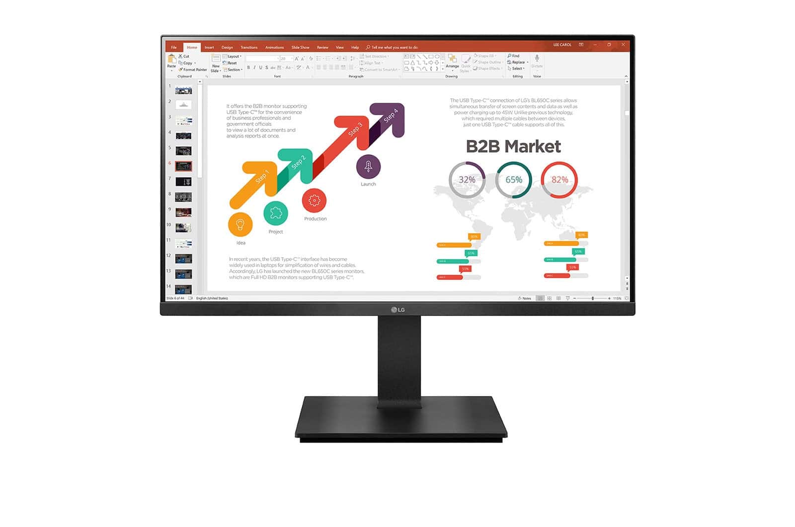 LG 24BP45SP-B computer monitor 60,5 cm (23.8) 1920 x 1080 Pixels Full HD LED Zwart (24BP45SP-B.AEU) thumbnail