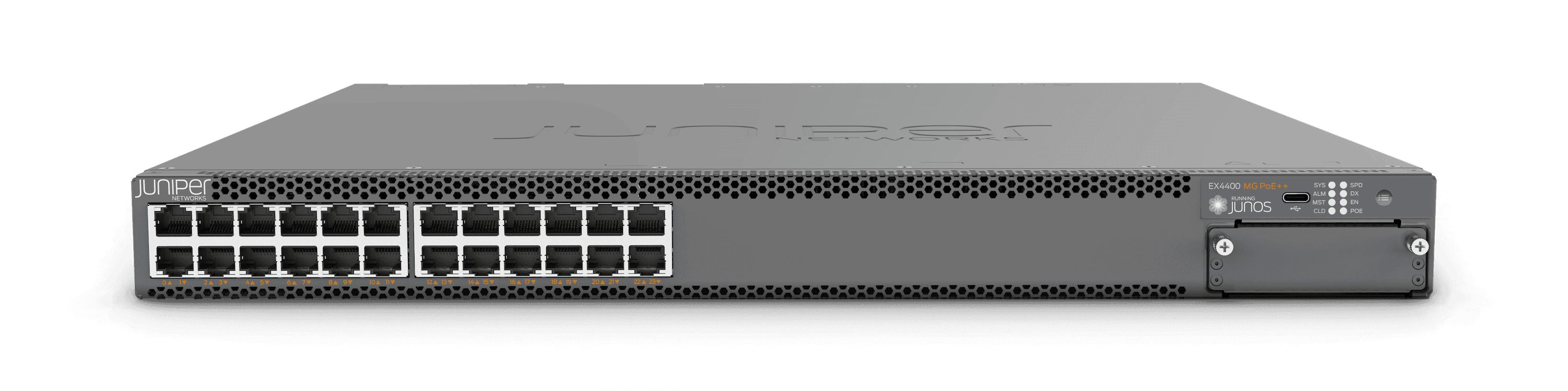 Juniper 24-port 10/100/1000BASE-T PoE++ power + 1050 W AC PS (EX4400-24P) thumbnail
