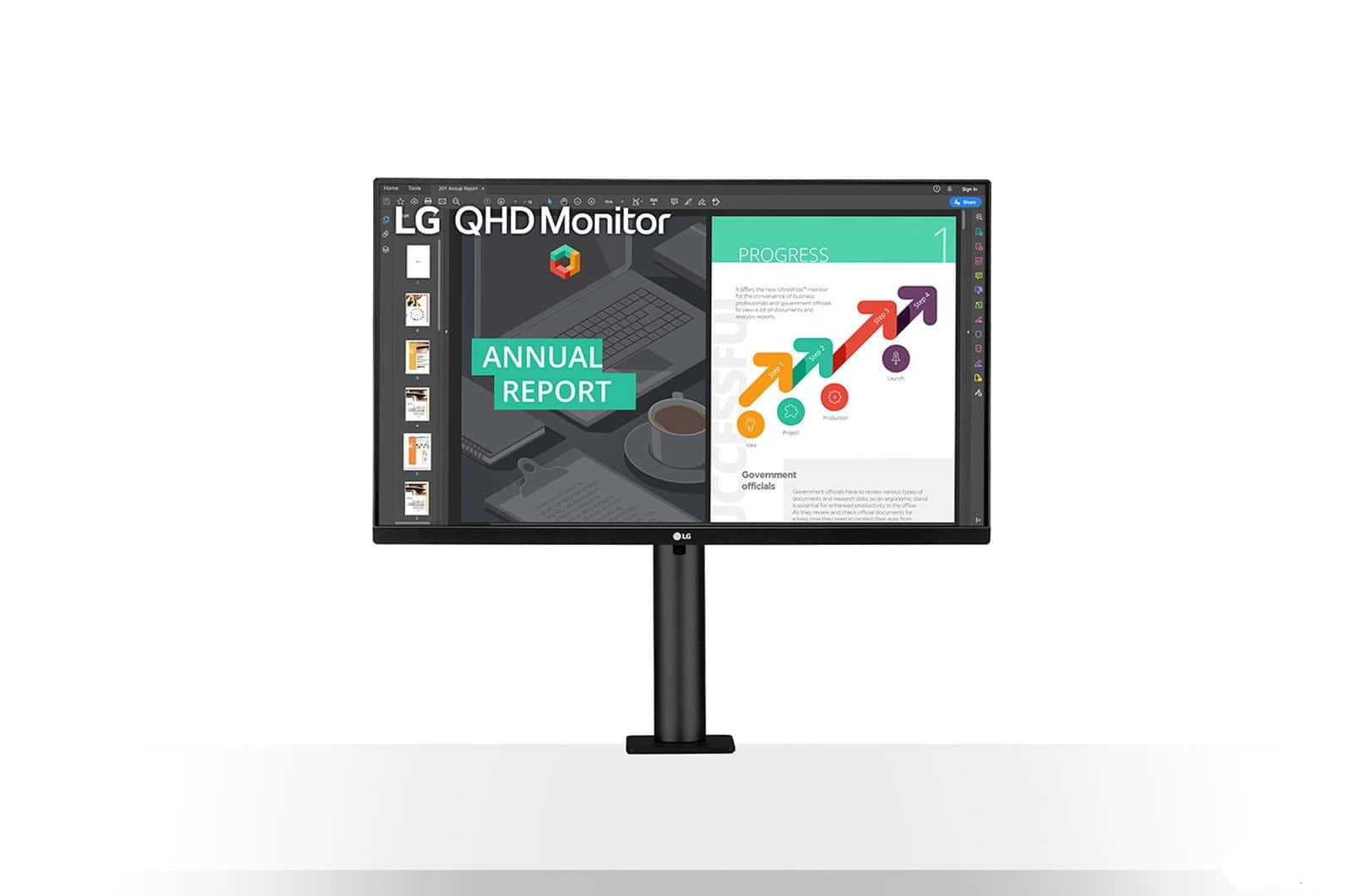 LG 27QN880P-B computer monitor 68,6 cm (27) 2560 x 1440 Pixels Quad HD Zwart (27QN880P-B) thumbnail