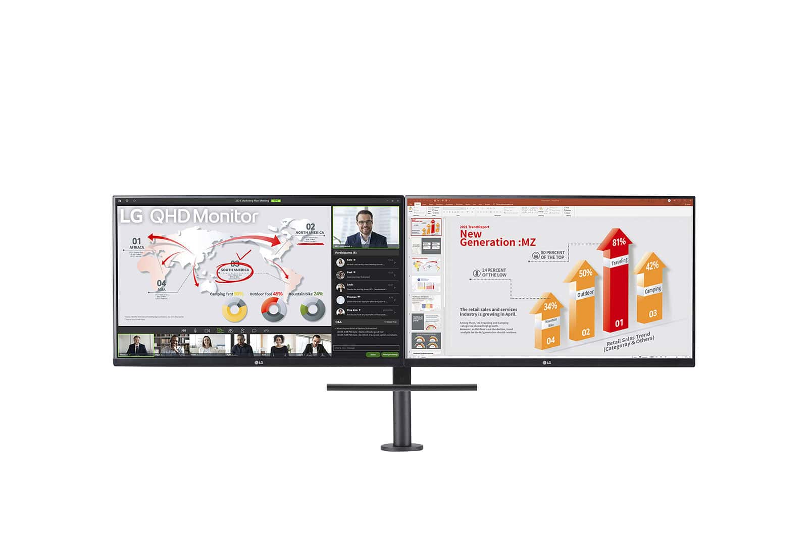 LG 27QP88DP-BS computer monitor 68,6 cm (27) 2560 x 1440 Pixels Quad HD LED Zwart (27QP88DP-BS.AEU) thumbnail