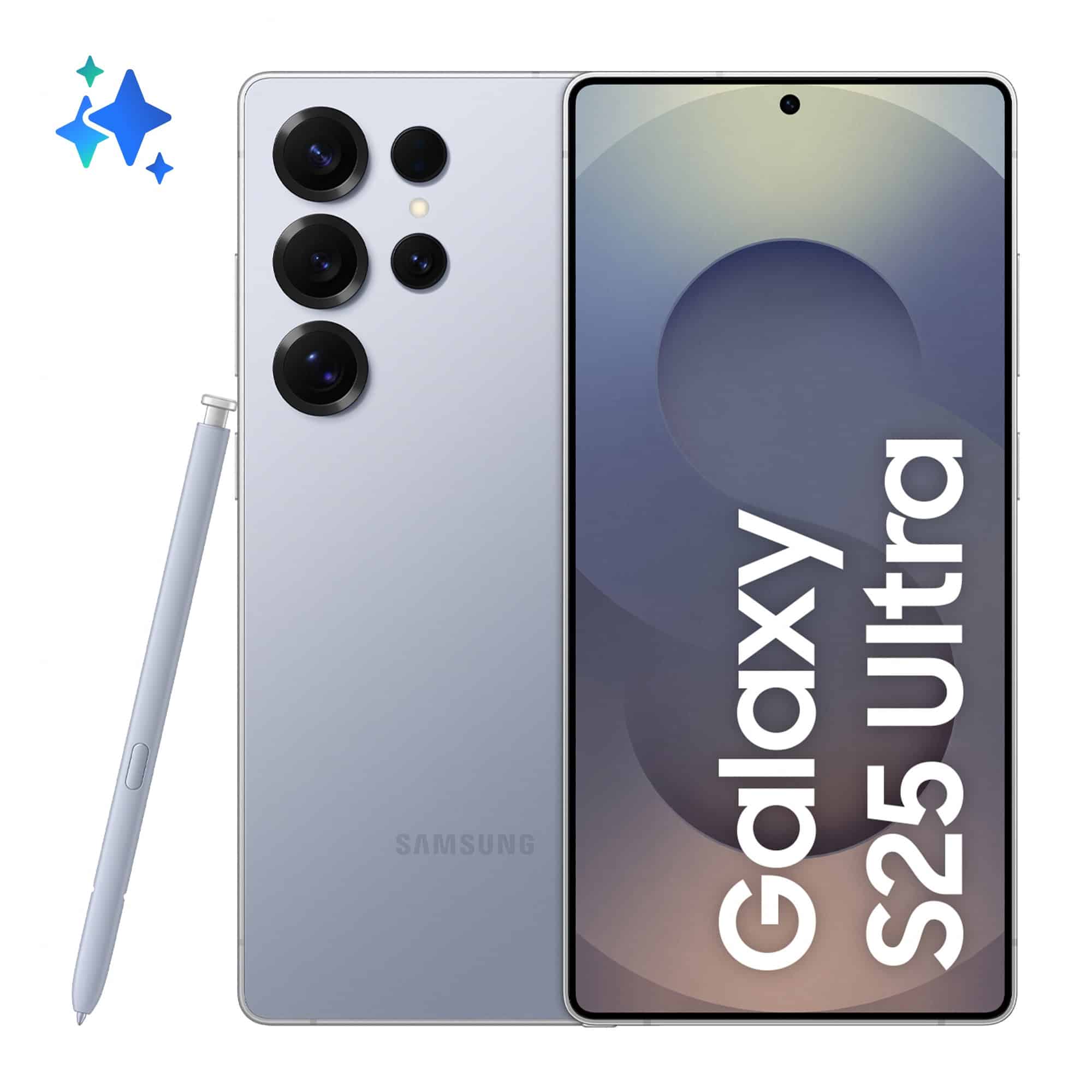 Samsung Galaxy S25 Ultra 17,5 cm (6.9") Dual SIM Android 15 5G USB Type-C 12 GB 1 TB 5000 mAh Blauw, Zilver (SM-S938BZBHEUB) thumbnail