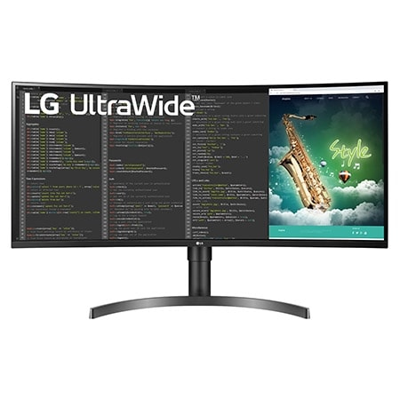 LG 35WN75CP-B.AEU LED display 88,9 cm (35) 3440 x 1440 Pixels 4K Ultra HD Zwart (35WN75CP-B) thumbnail