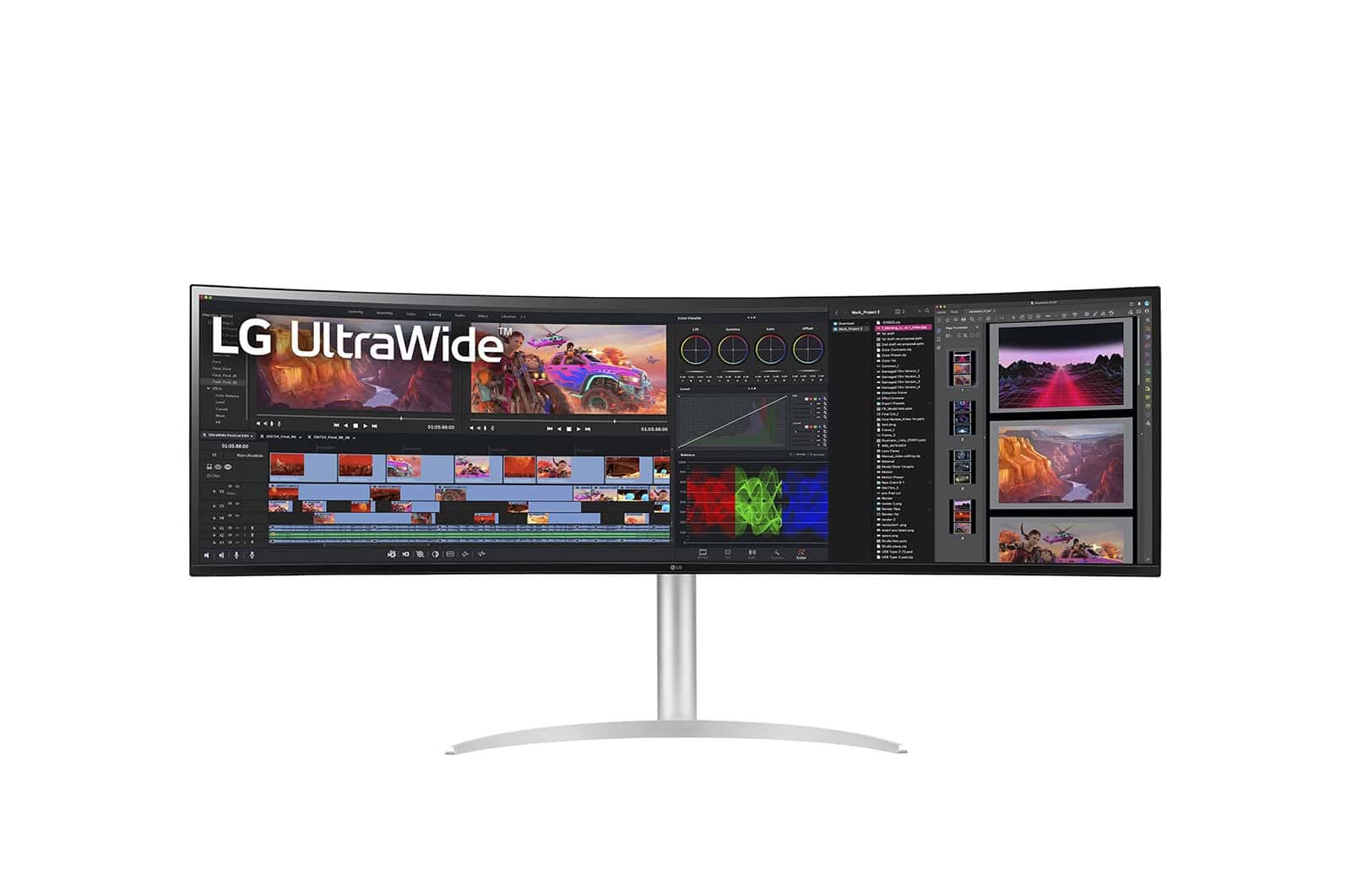 LG 49WQ95X-W computer monitor 124,5 cm (49) 5120 x 1440 Pixels UltraWide Dual Quad HD Wit (49WQ95X-W) thumbnail