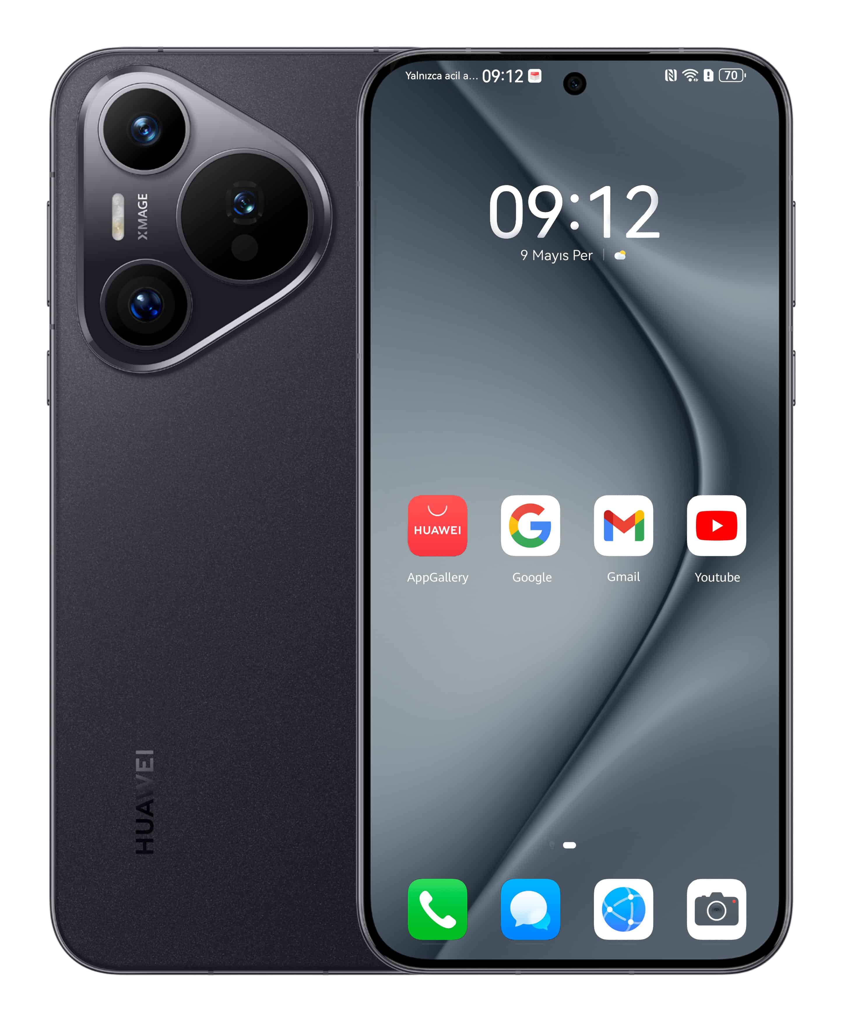 Huawei PURA 70 16,8 cm (6.6") Dual SIM 4G USB Type-C 12 GB 256 GB 4900 mAh Zwart (51097VWL) thumbnail