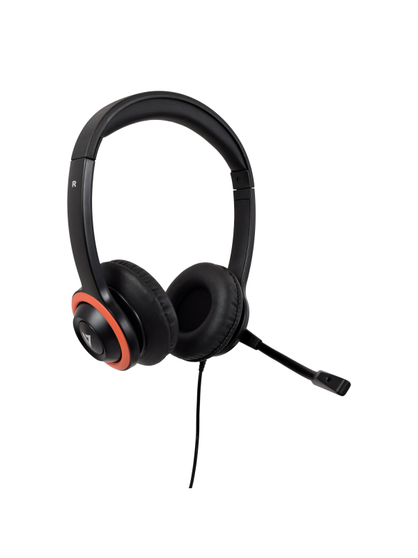 V7 HA530E hoofdtelefoon/headset Bedraad Hoofdband Kantoor/callcenter Zwart (HA530E) thumbnail