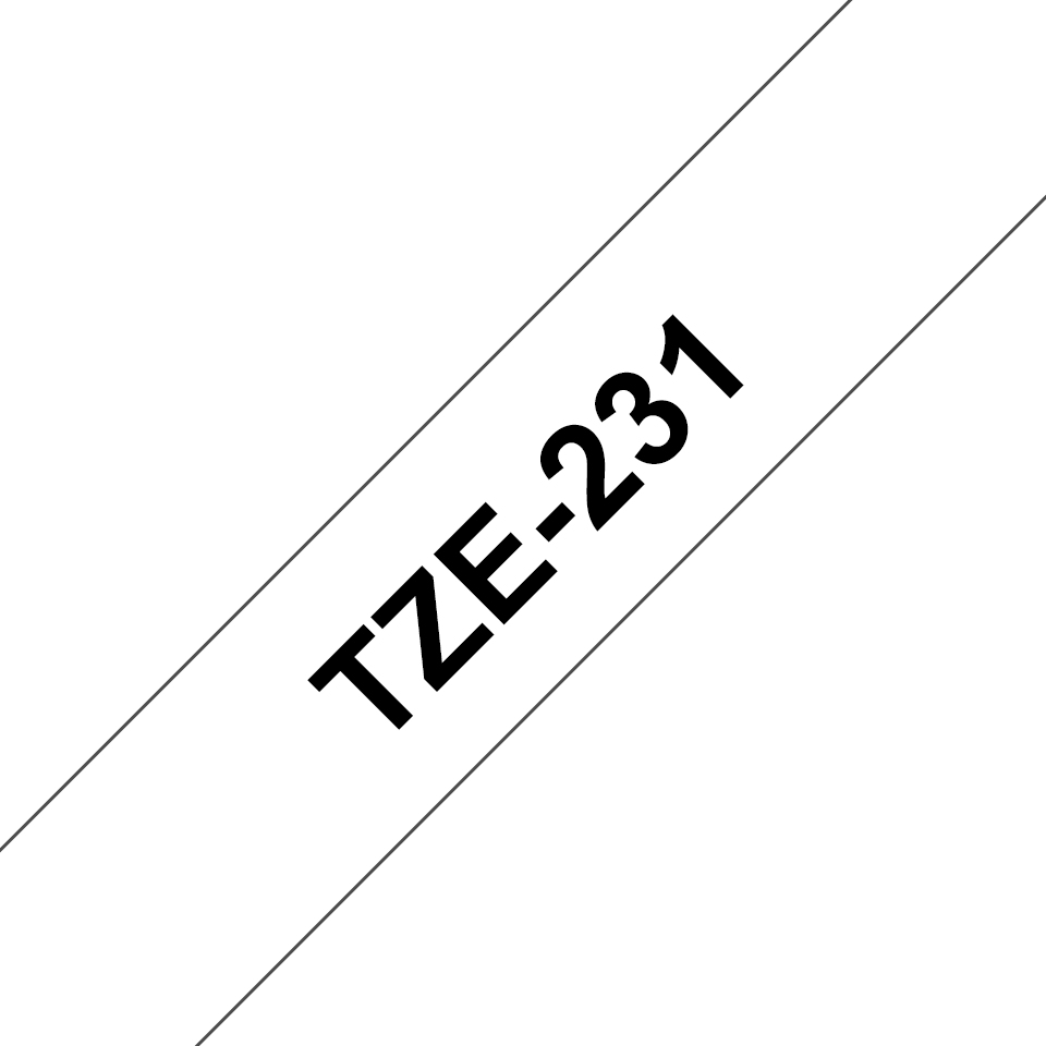 Brother TZE-231 labelprinter-tape Zwart op wit (TZE-231) thumbnail