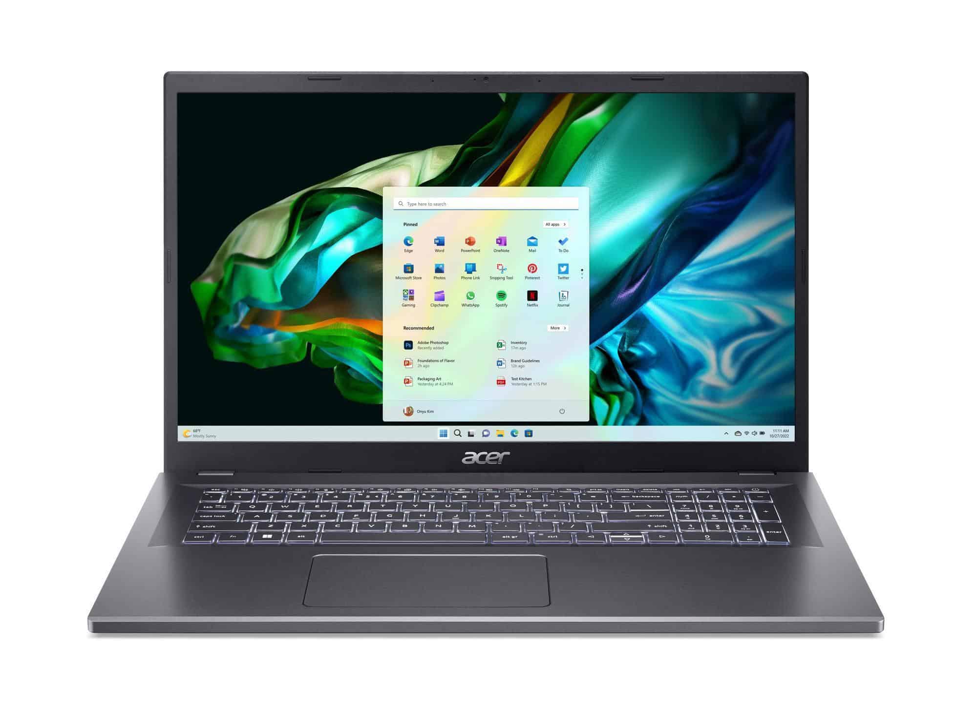 Acer Aspire 5 17 A517-58GM-54Z0 Intel® Core™ i5 i5-1335U Laptop 43,9 cm (17.3") Full HD 16 GB DDR4-SDRAM 512 GB SSD NVIDIA GeForce RTX 2050 Wi-Fi 6E (802.11ax) Windows 11 Pro Grijs (NX.KJLEH.00F) thumbnail