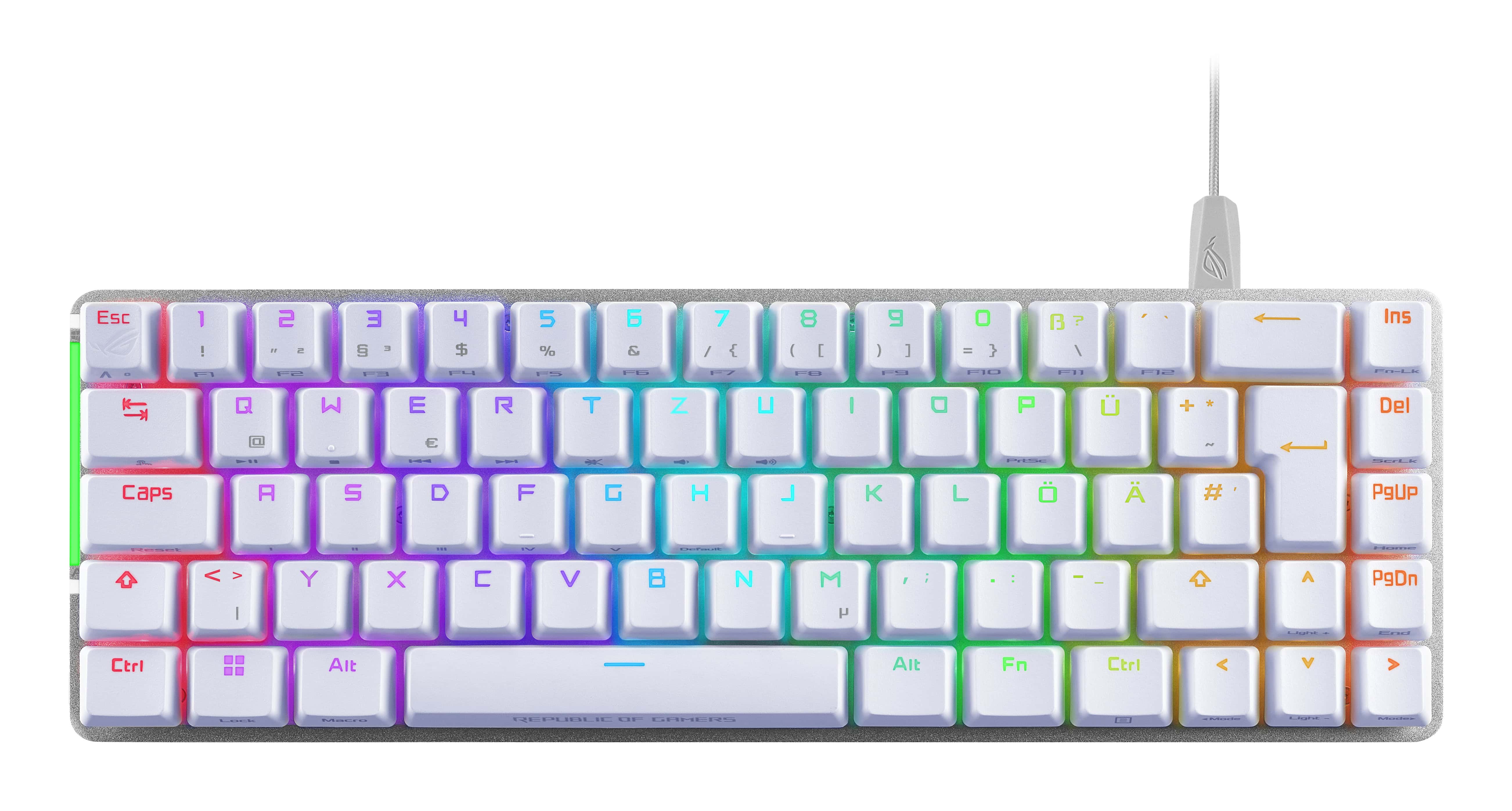 ASUS M602 FALCHION ACE/NXRD/WHT/US/PBT toetsenbord Gamen USB Wit (90MP0346-BKUA11) thumbnail