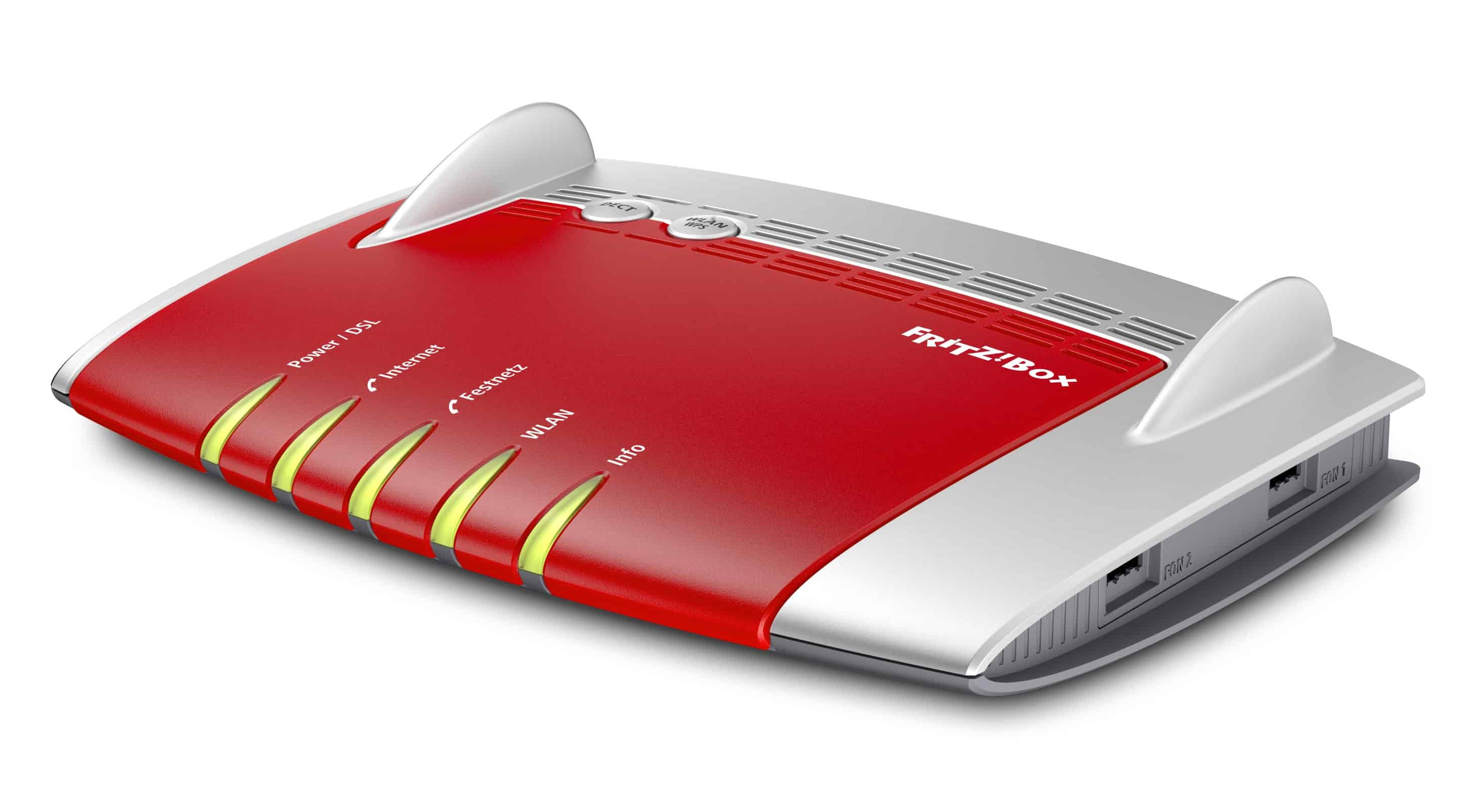 FRITZ! Box 7490 draadloze router Gigabit Ethernet Dual-band (2.4 GHz / 5 GHz) Rood, Zilver (20002584) thumbnail