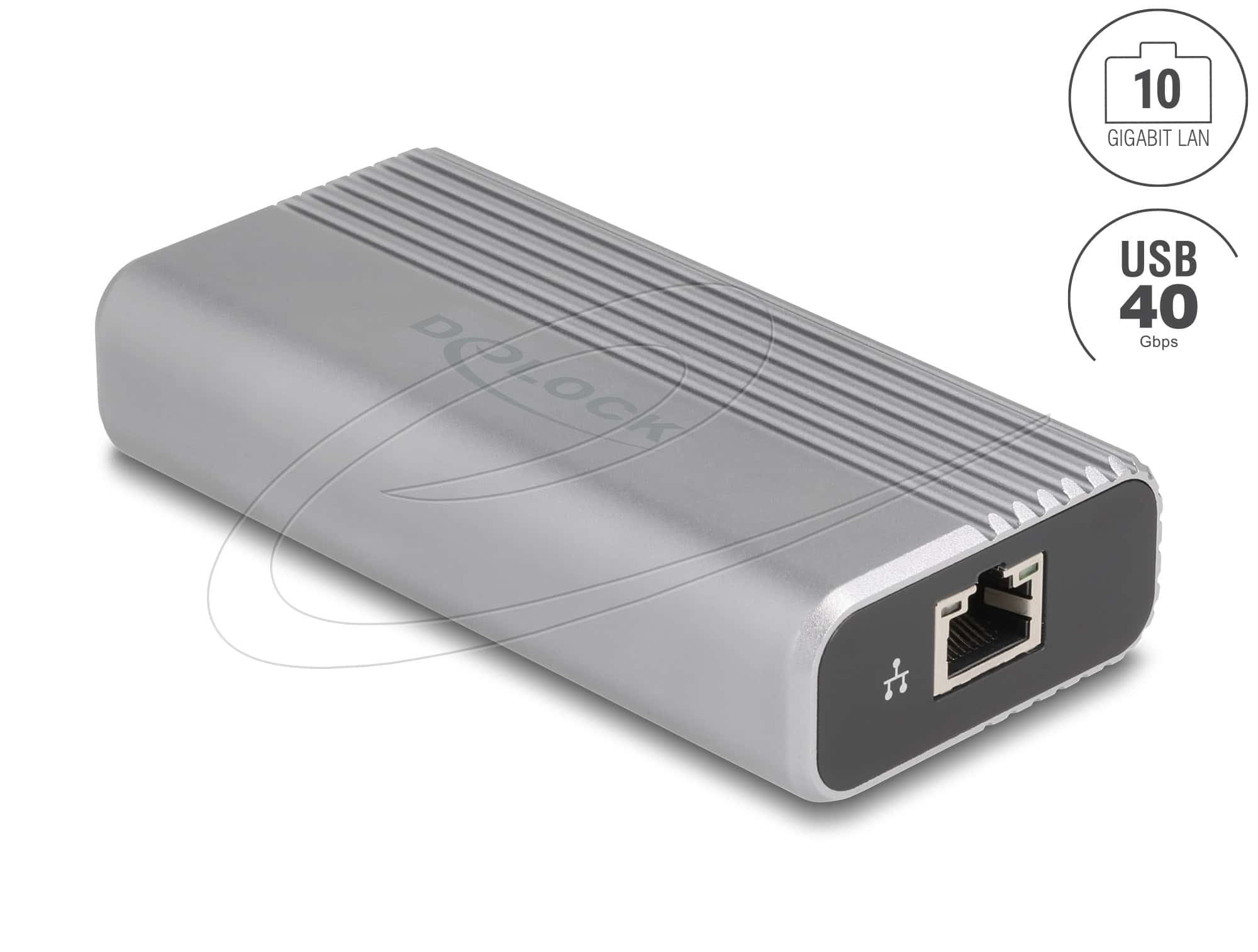 Delock USB 40 Gbps USB Type-C™ Netzwerk Adapter 10 Gigabit LAN 1 x RJ45 (64349) thumbnail