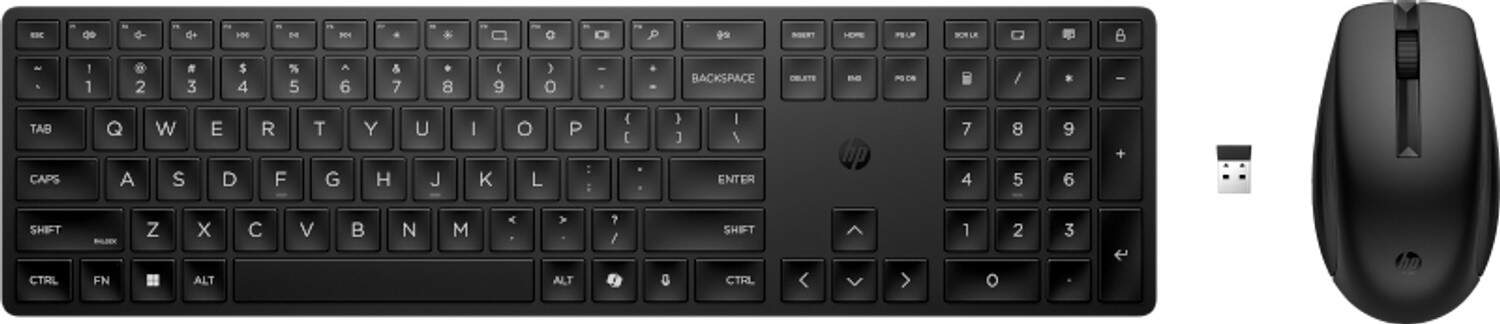 HP 655 Wireless KB/MSE Combo G2 Blk10 EM toetsenbord (4R009A9#ABB) thumbnail