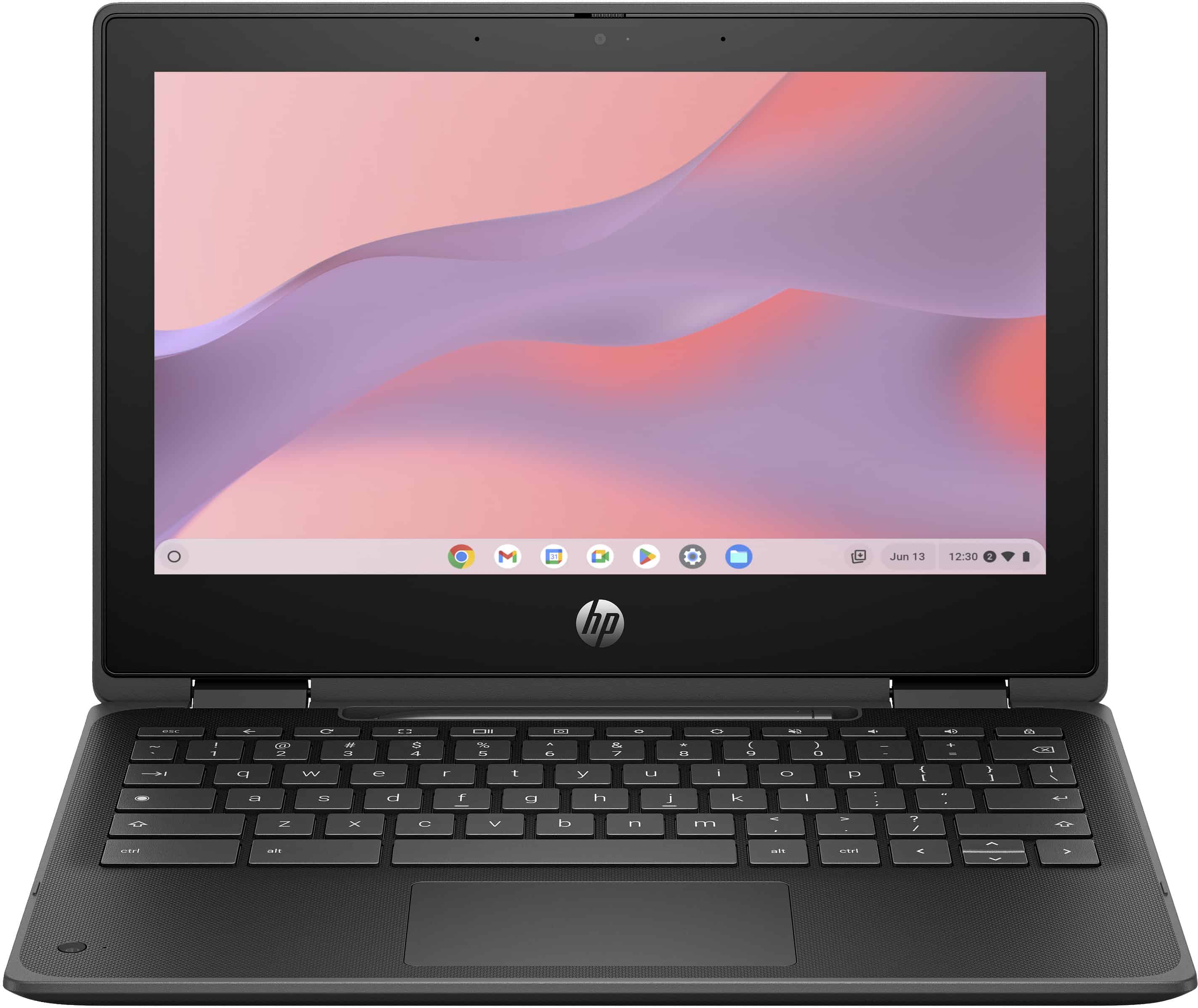 HP Chromebook Fortis x360 G5 Intel® N N100 29,5 cm (11.6") Touchscreen HD 8 GB LPDDR5x-SDRAM 64 GB eMMC Wi-Fi 6E (802.11ax) ChromeOS Zwart (5P9M3EA#ABH) thumbnail
