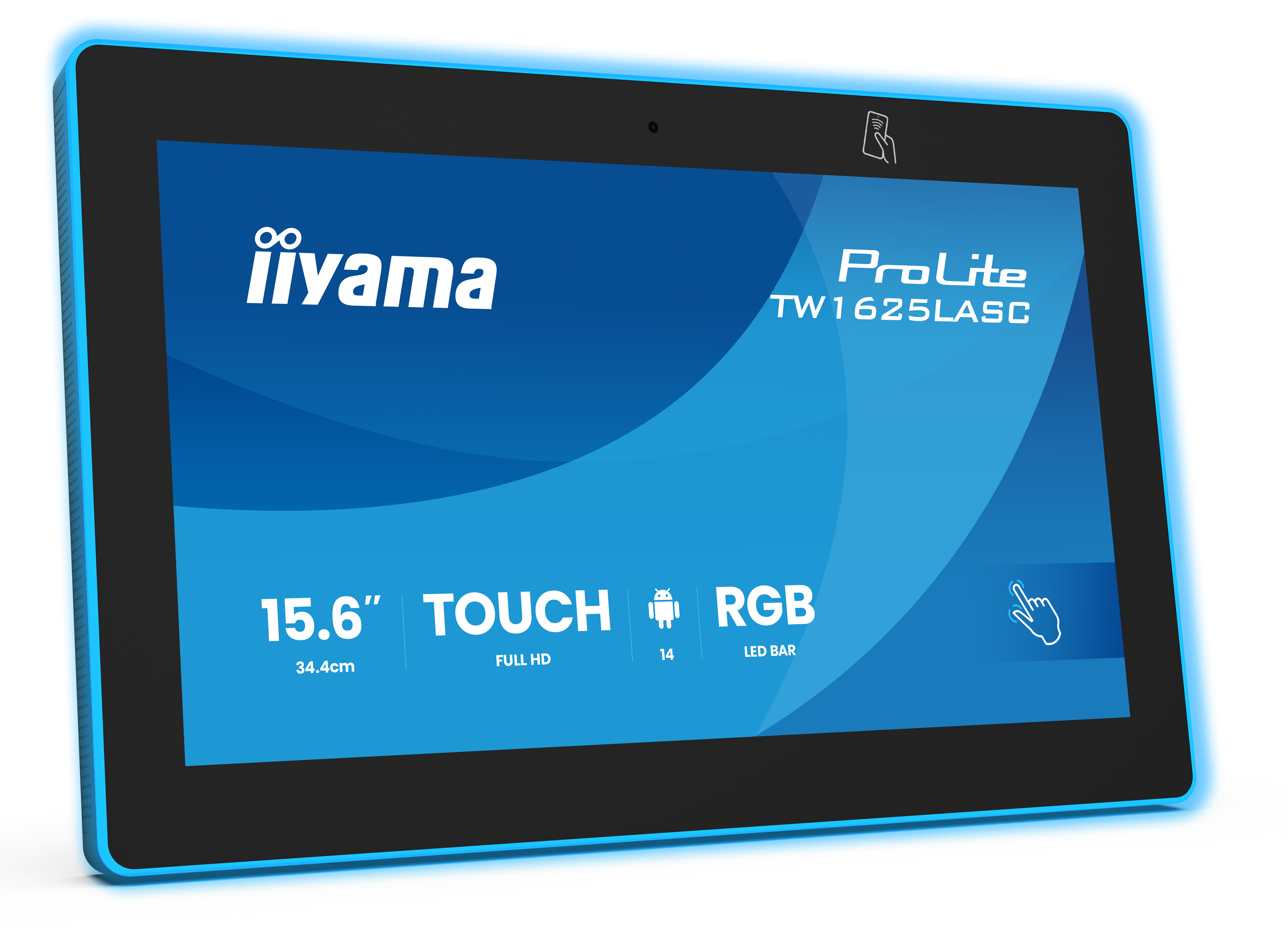 iiyama TW1625LASC-B3PNR scherm voor vergaderzalen 39,6 cm (15.6") 1920 x 1080 Pixels LED Wi-Fi 6 (802.11ax), Wi-Fi 5 (802.11ac), Wi-Fi 4 (802.11n), 802.11g, 802.11a, 802.11b Zwart Bluetooth (TW1625LASC-B3PNR) thumbnail