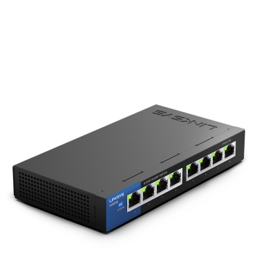Linksys LGS108 Unmanaged Gigabit Ethernet (10/100/1000) Zwart, Blauw (LGS108-EU-RTL) thumbnail