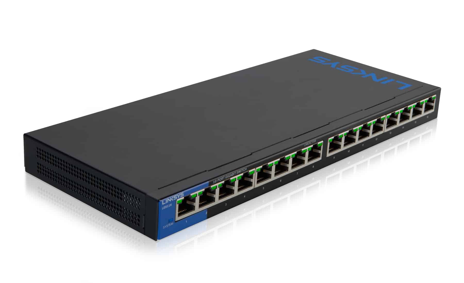 Linksys 16-poorts Gigabit PoE - desktopswitch (LGS116P) (LGS116P-EU) thumbnail