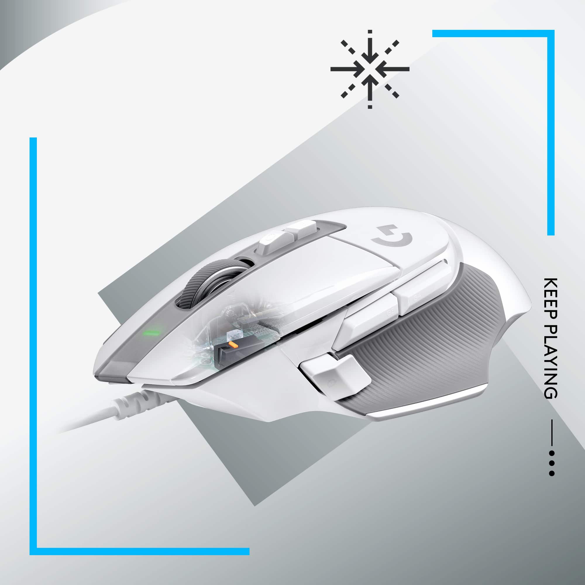 Logitech G G502 X muis Rechtshandig USB Type-A Optisch 25600 DPI (910-006146) thumbnail