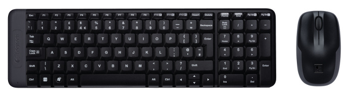 Logitech Wireless Combo MK220 toetsenbord Inclusief muis USB Belgisch Zwart (920-003721) thumbnail
