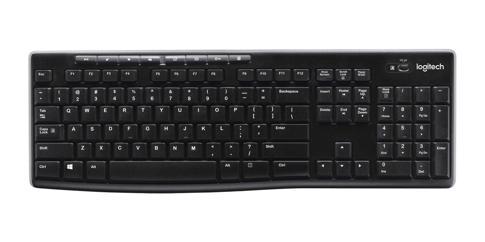 Logitech Wireless Keyboard K270 toetsenbord RF Draadloos QWERTY Engels Zwart (920-003745) thumbnail