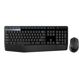 Logitech Wireless Combo MK345 toetsenbord Inclusief muis USB QWERTY US International Zwart (920-006489) thumbnail