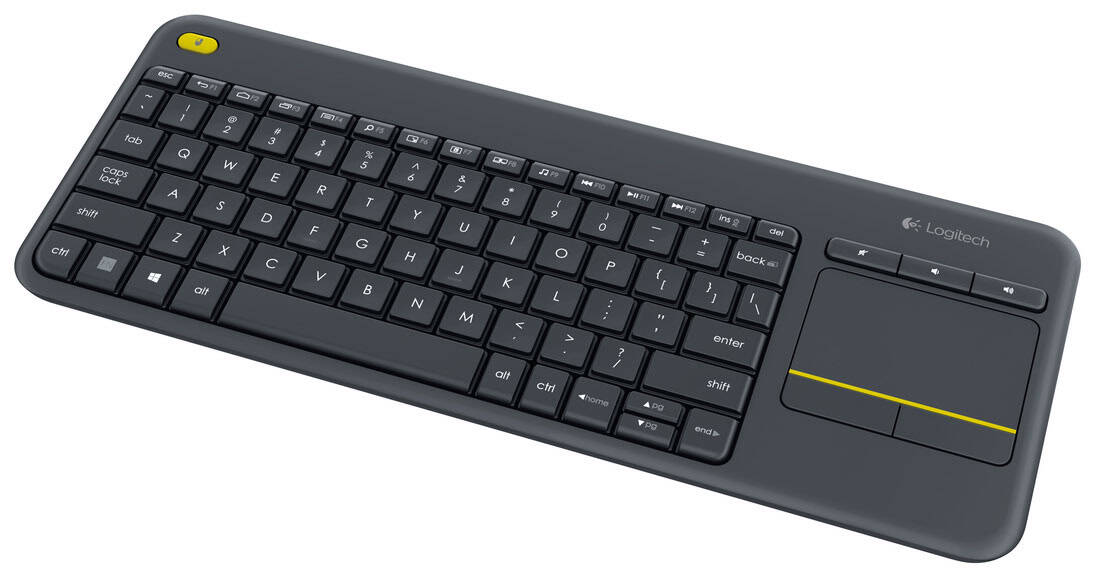 Logitech K400 Plus Tv toetsenbord RF Draadloos QWERTY Scandinavisch Zwart (920-007141) thumbnail