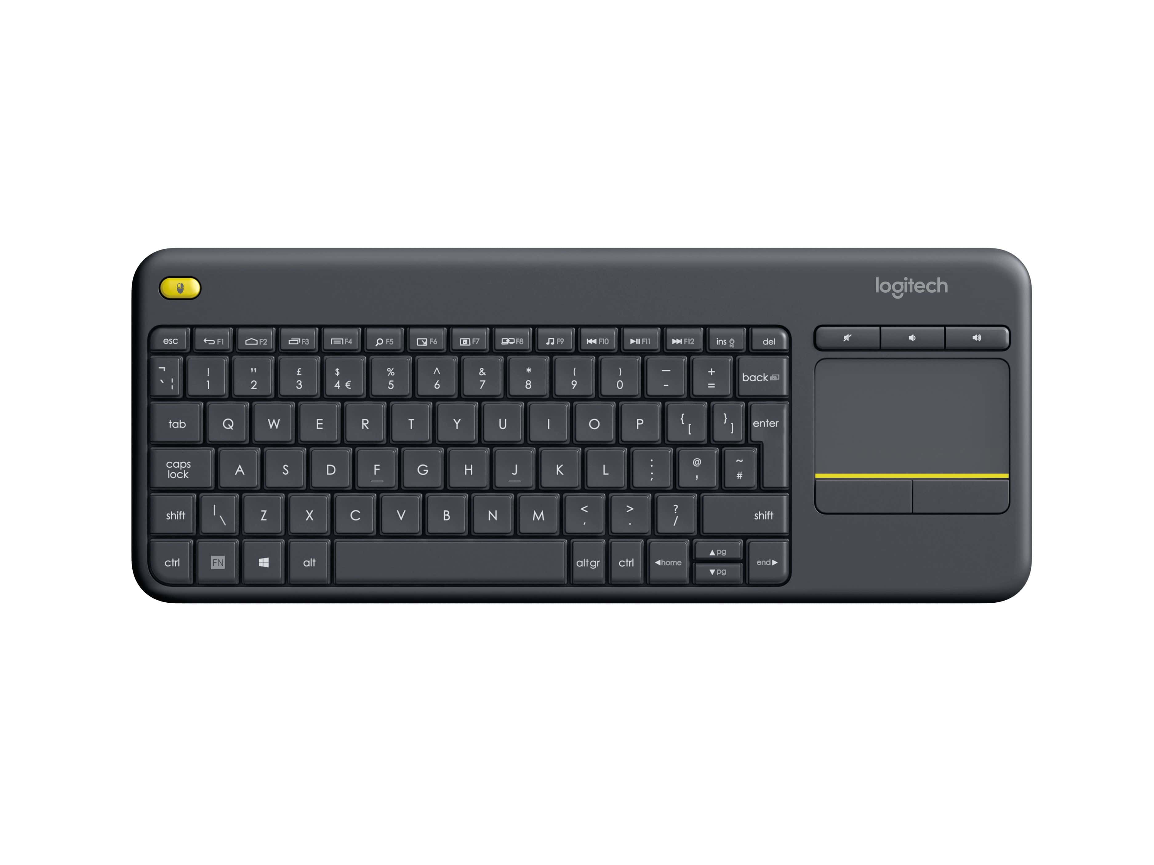 Logitech K400 Plus Tv toetsenbord RF Draadloos QWERTY Engels Zwart (920-007143) thumbnail
