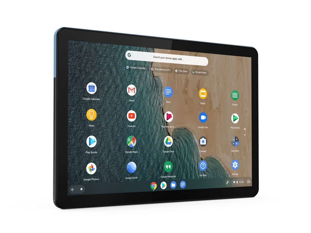 Lenovo IdeaPad Duet Chromebook Mediatek 64 GB 25,6 cm (10.1") 4 GB Wi-Fi 5 (802.11ac) ChromeOS Blauw, Grijs (ZA6F0009FR) thumbnail